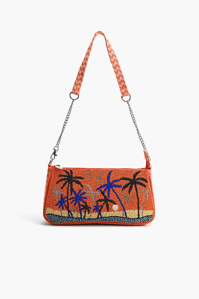 Miami Moonlit Palms Shoulder Bag sold by America & Beyond