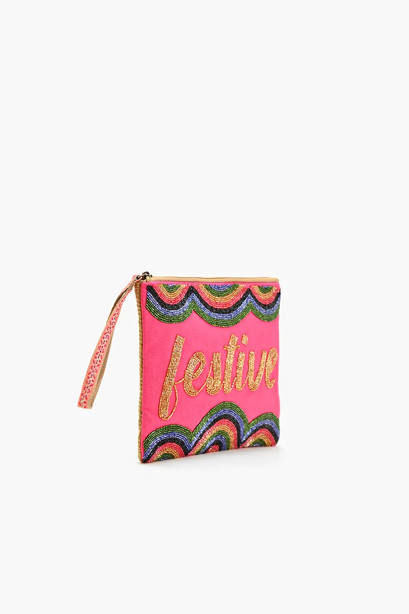 Festive Embellished Wristlet Clutch sold by America & Beyond product image thumbnail 3