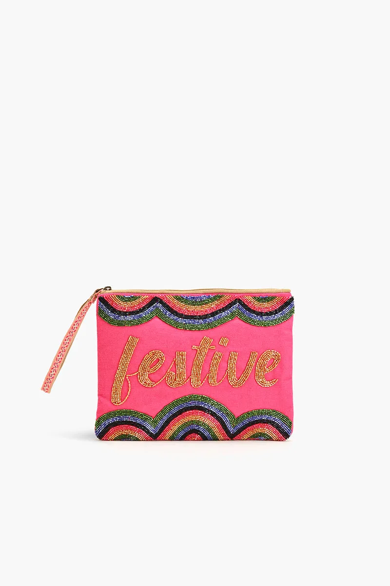 Festive Embellished Wristlet Clutch sold by America & Beyond