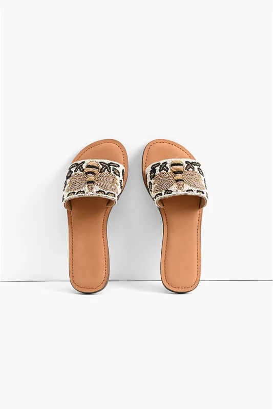 Bee Glam Slide Sandals sold by America & Beyond