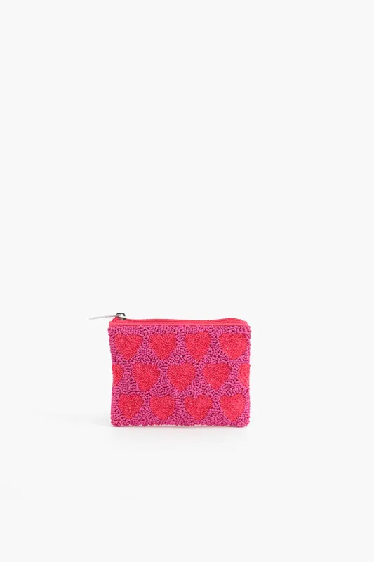 Pink Heary Mini Pouches sold by America & Beyond