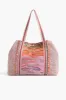 Orange to Mauve Ombre Embellished Tote sold by America & Beyond