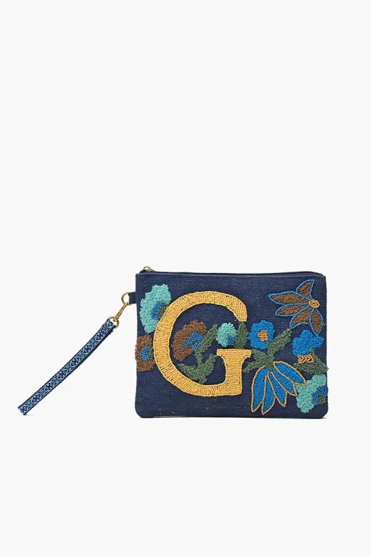 G Personalized Initial Embellished Wristlet Pouch sold by America & Beyond