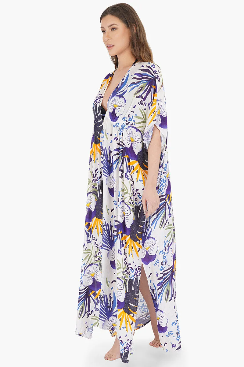 Tropical Twilight kaftan Cover Up sold by America & Beyond product image thumbnail 3