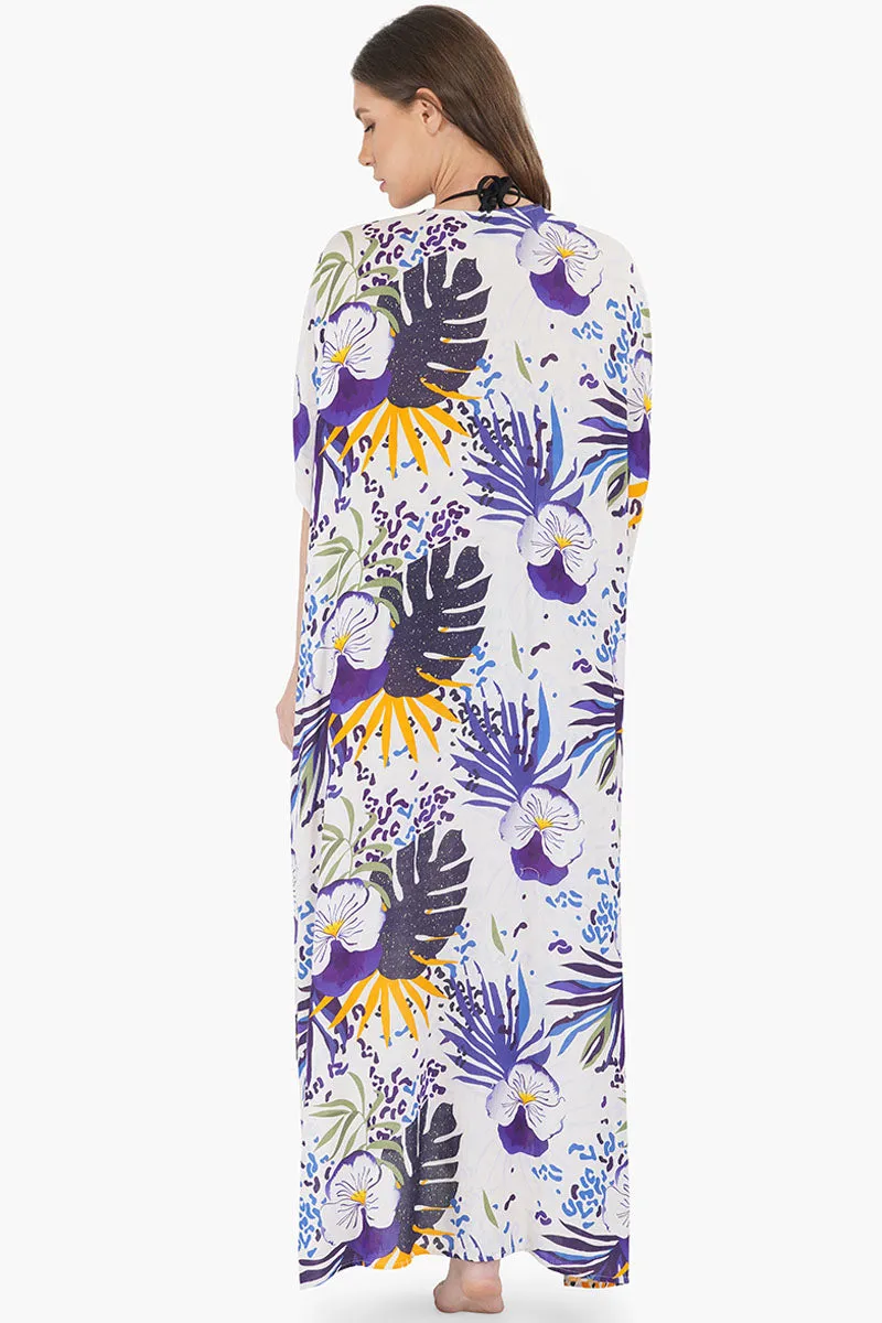 Tropical Twilight kaftan Cover Up sold by America & Beyond product image thumbnail 4