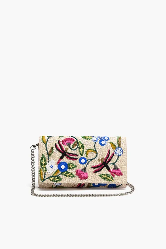 Dragonfly Dreams Kashmiri Flap Clutch sold by America & Beyond