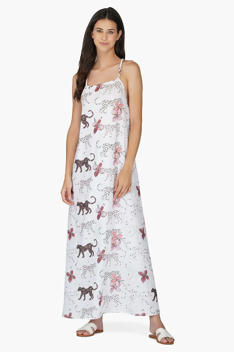Jaguar Floral Maxi Dress sold by America & Beyond