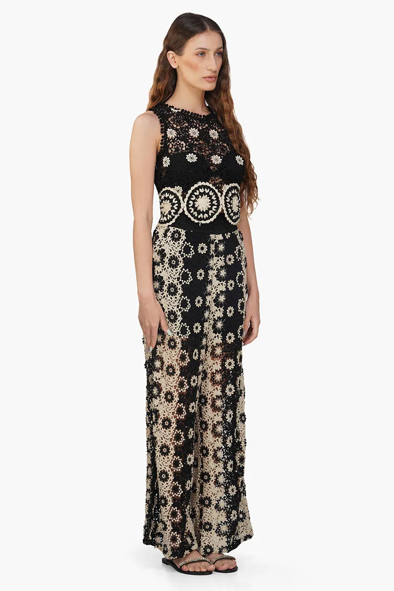 Hippie Crochet Dual Tone Flared Pant sold by America & Beyond product image thumbnail 2