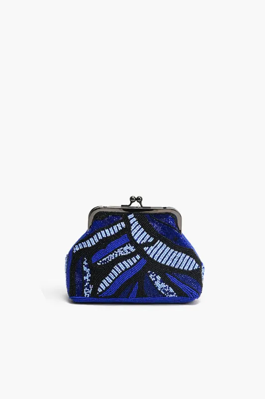 Sapphire Swirl Blue Frame Clutch sold by America & Beyond