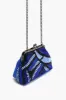 Sapphire Swirl Blue Frame Clutch sold by America & Beyond