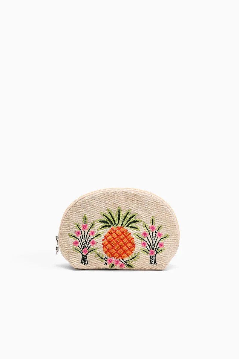 Pineapple Embellished Makeup Bag sold by America & Beyond