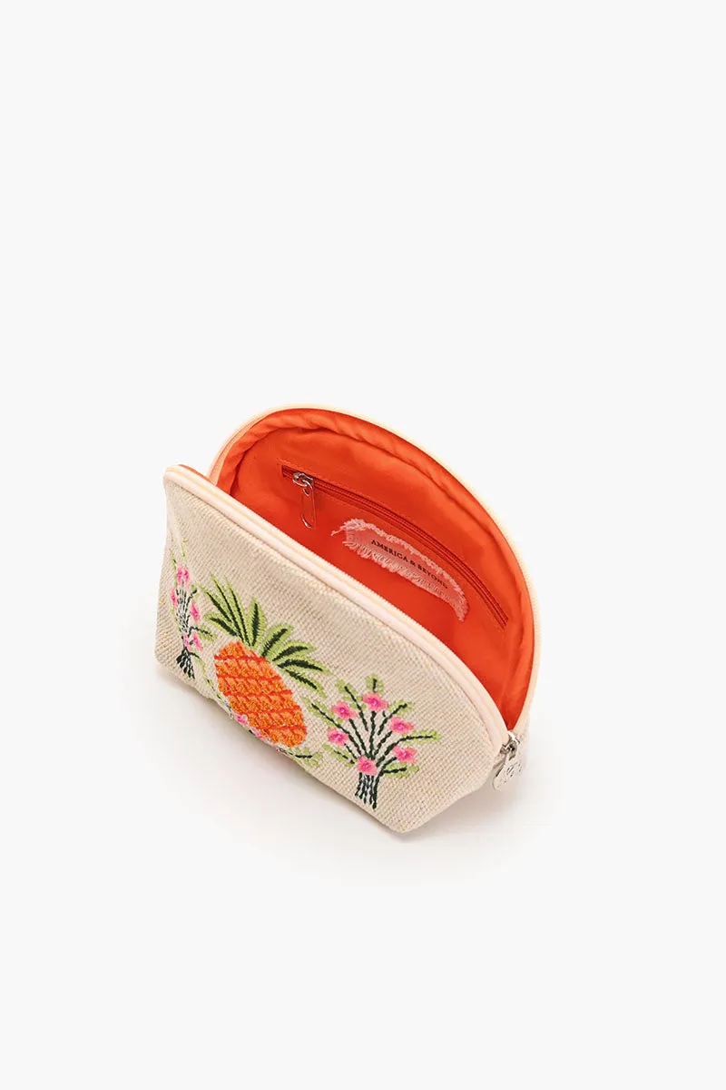 Pineapple Embellished Makeup Bag sold by America & Beyond product image thumbnail 5