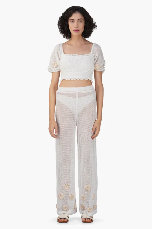 Blanca Sheer Smocked Top sold by America & Beyond