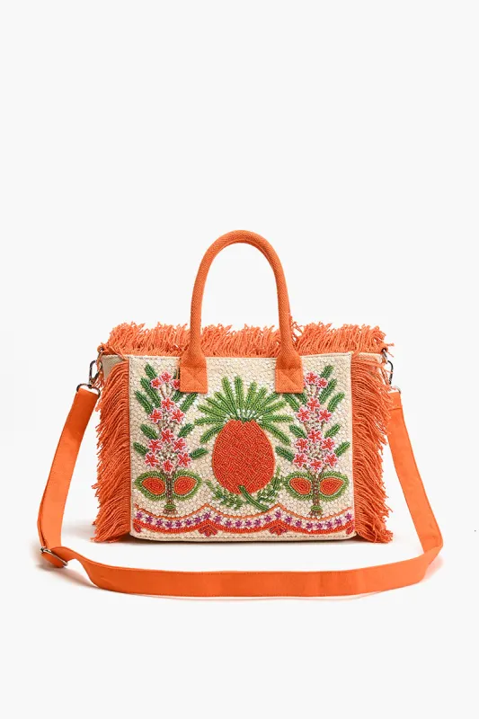Fringe Fiesta Pineapple Mini Tote sold by America & Beyond