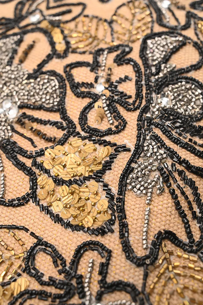 Glamorous Embellished Traveler with Crossbody-Floral Beige sold by America & Beyond product image thumbnail 2