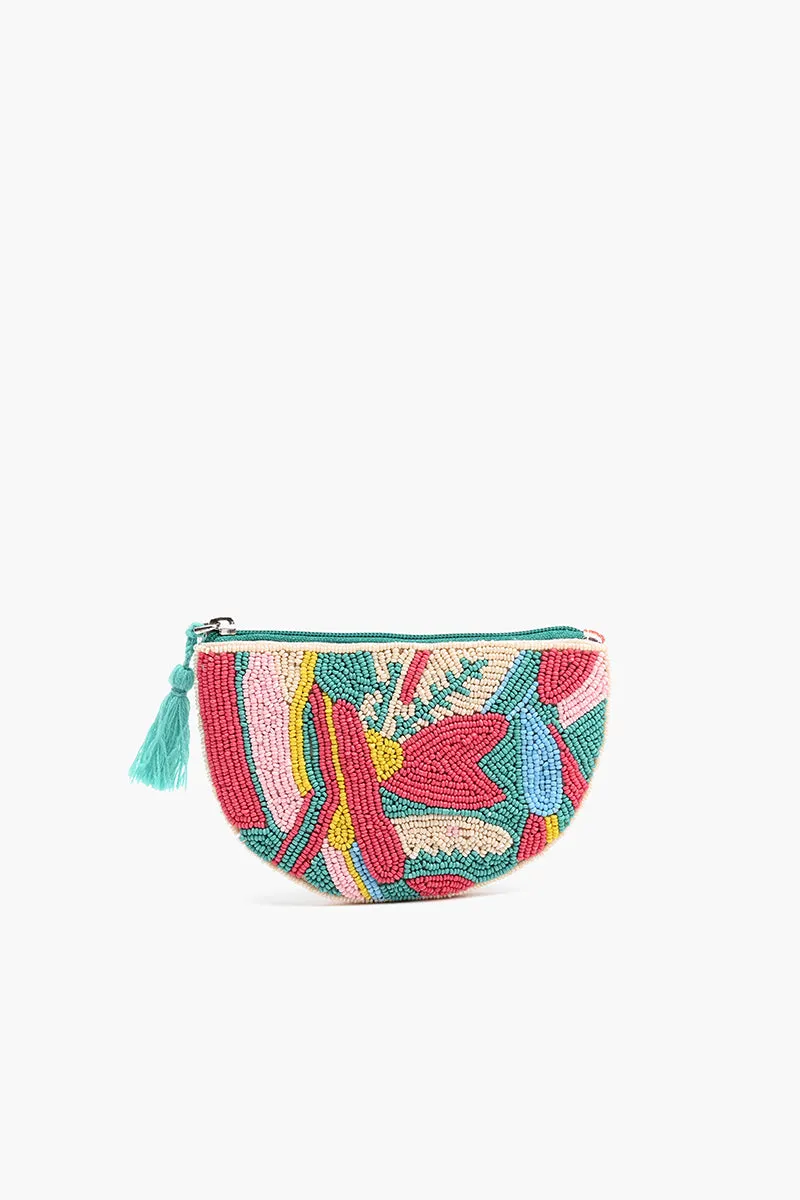 Tropical Embellished Crossbody Pouch with Coin Pouch sold by America & Beyond product image thumbnail 5