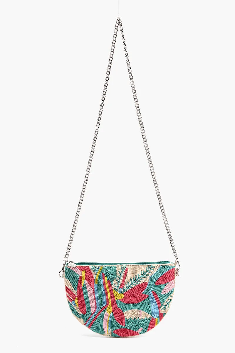 Tropical Embellished Crossbody Pouch with Coin Pouch sold by America & Beyond product image thumbnail 2