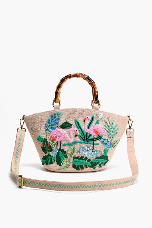 Tropical Pink Flamingo Mini Tote sold by America & Beyond