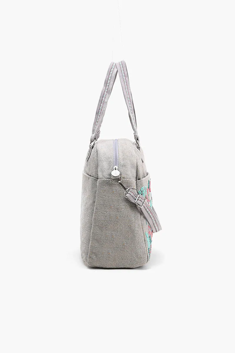 Glamorous Embellished Traveler with Crossbody-Butterfly Grey sold by America & Beyond product image thumbnail 5