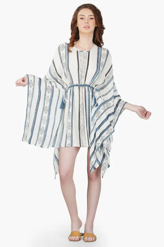 Gianna Striped Kaftan Dress sold by America & Beyond