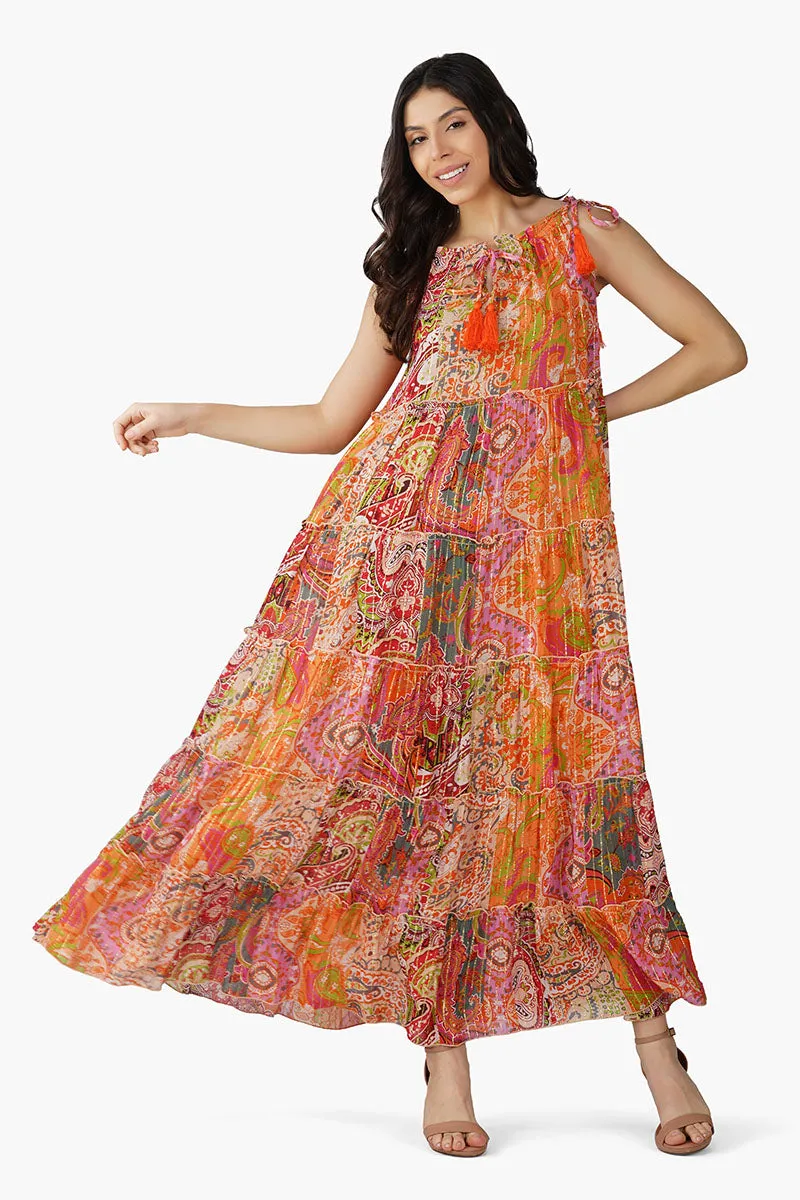 Barbara Printed Maxi Dress sold by America & Beyond