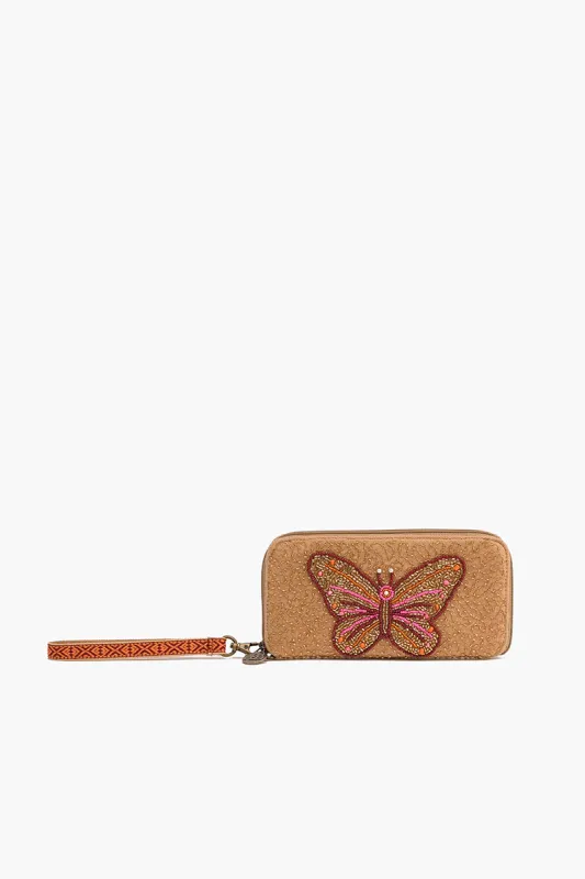 Embellished Wallet with wristlet-Butterfly sold by America & Beyond