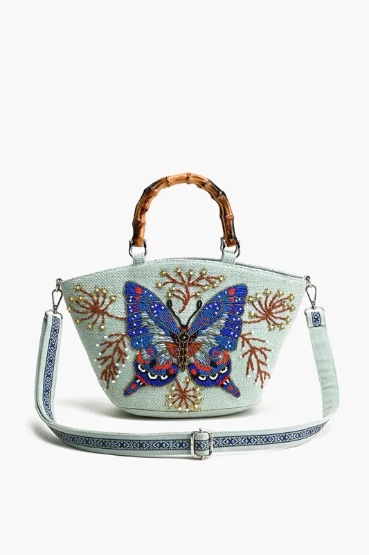 Periwinkle Blue Butterfly Mini Tote sold by America & Beyond