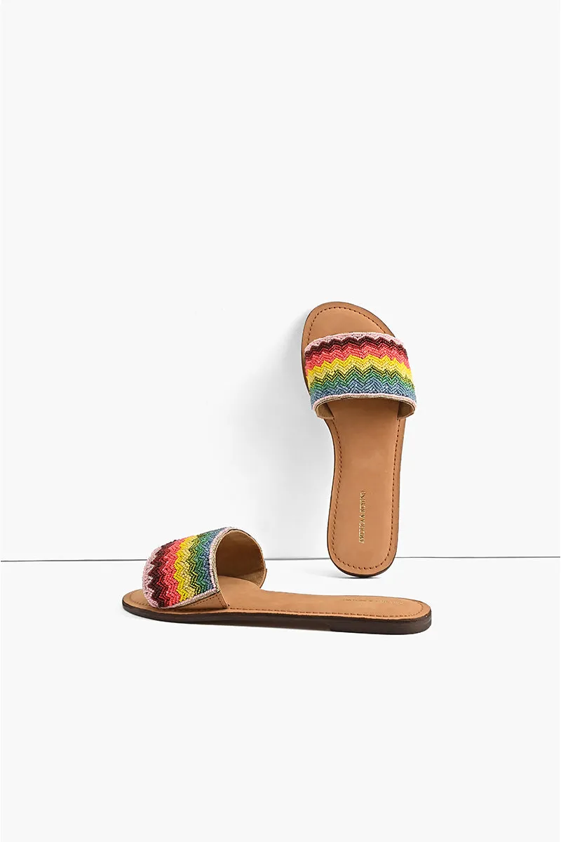 Field of Dreams Beaded Slide Sandals sold by America & Beyond product image thumbnail 3