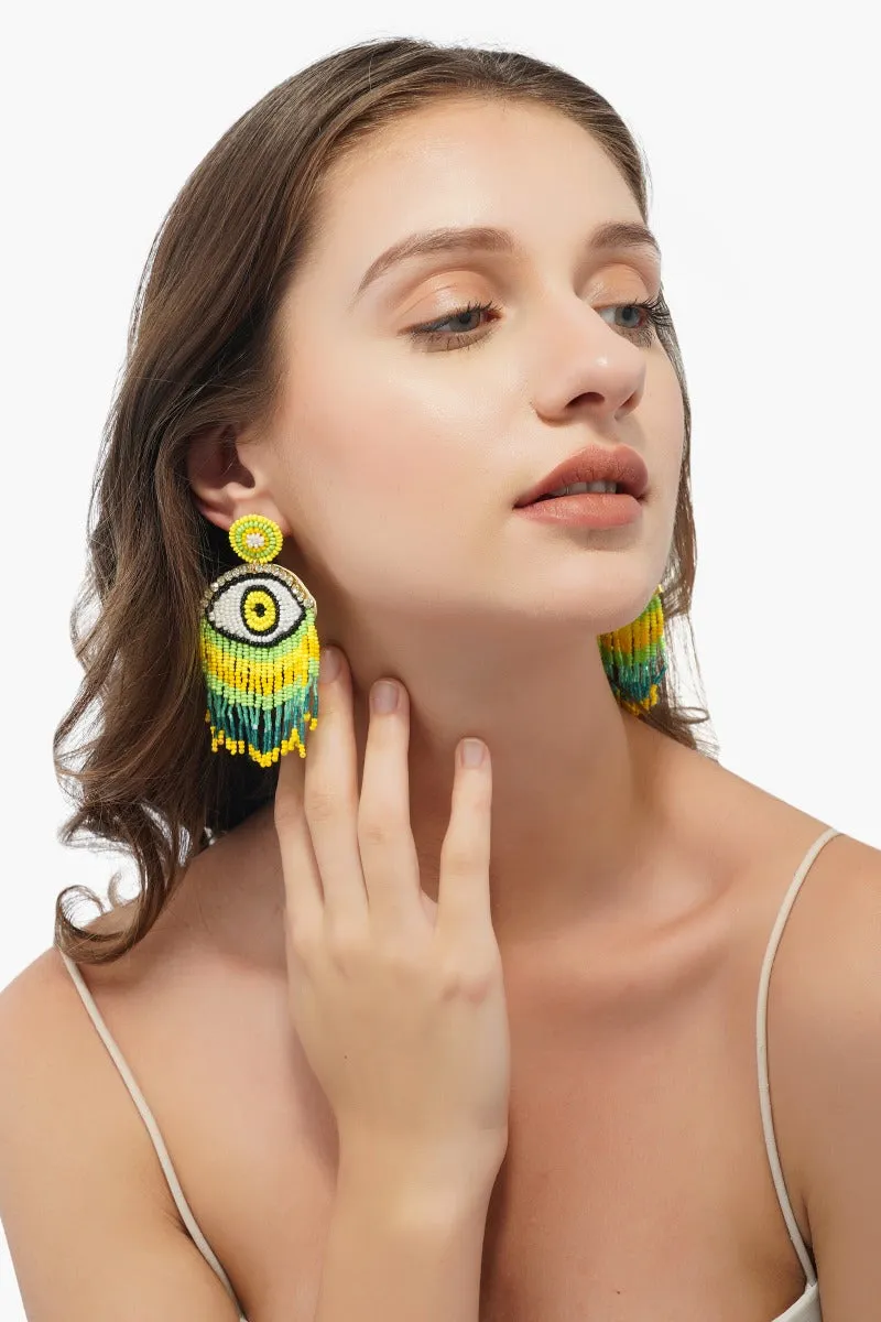 Sunny Lime Evil Eye Earrings sold by America & Beyond product image thumbnail 2