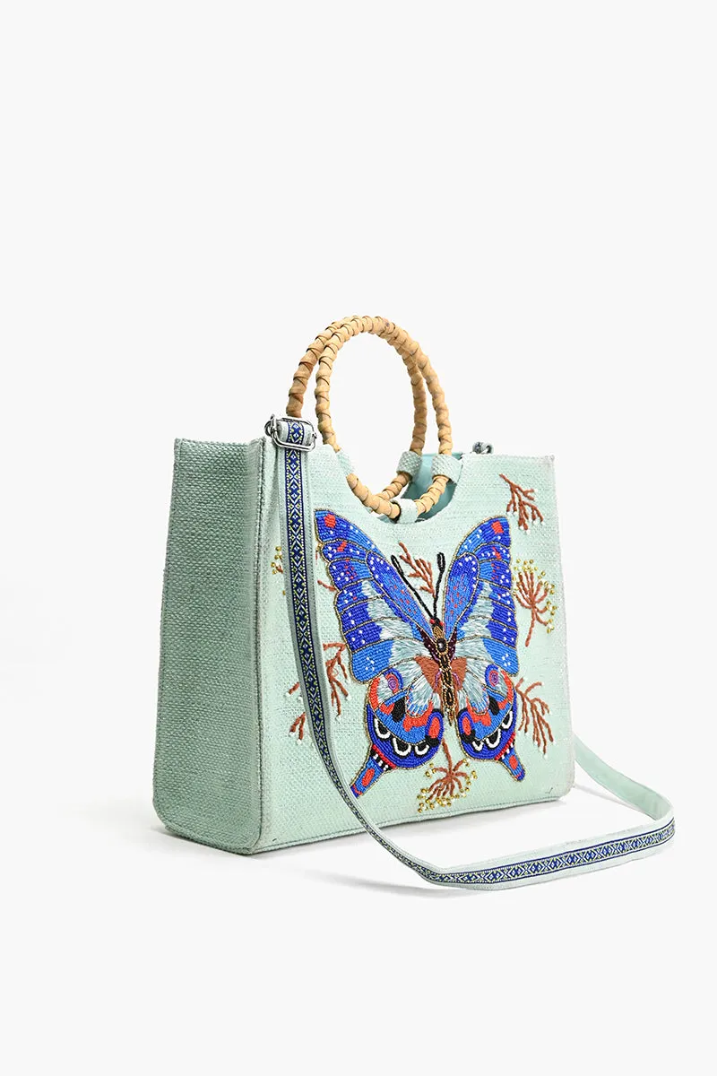Periwinkle Blue Butterfly Tote sold by America & Beyond product image thumbnail 3