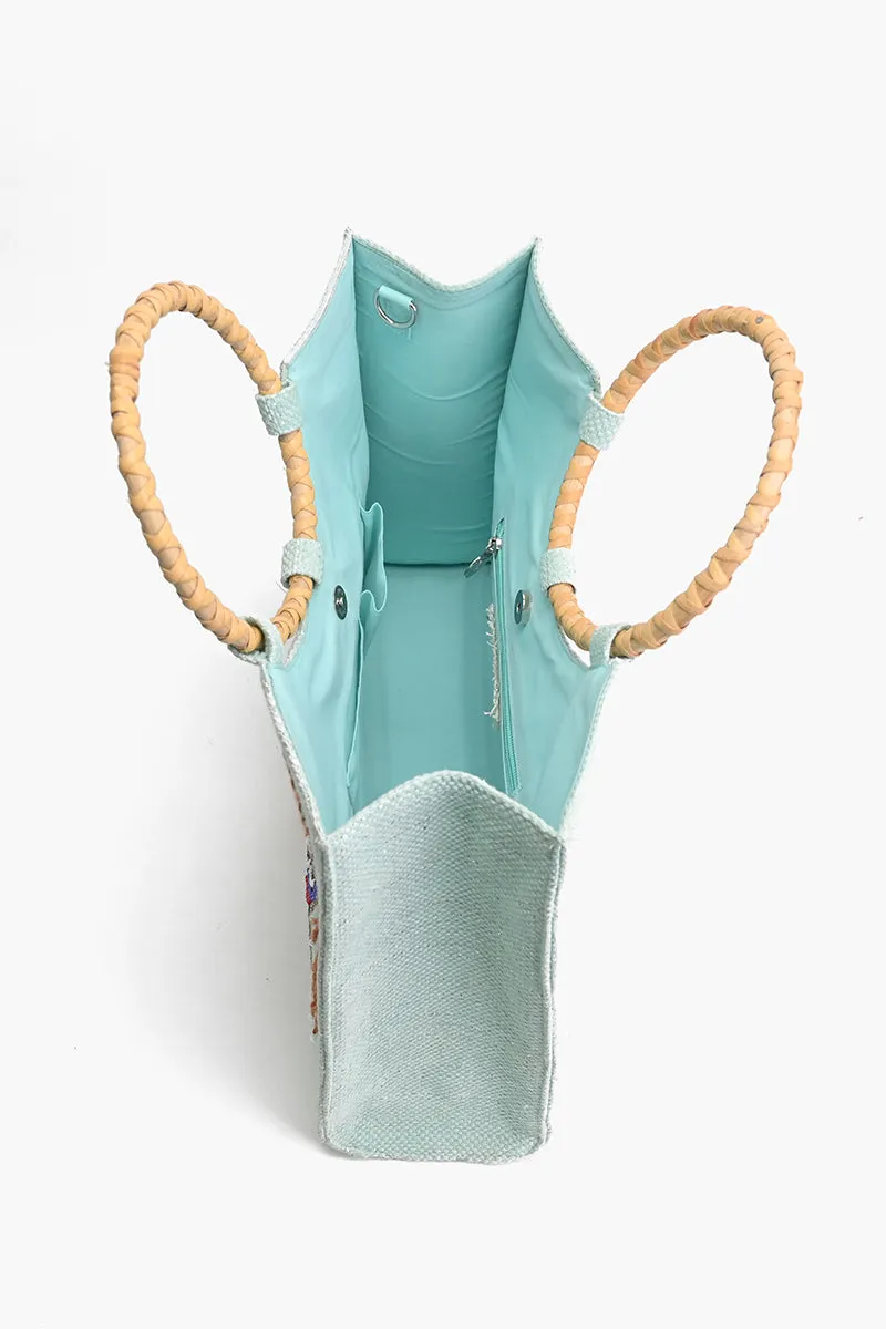 Periwinkle Blue Butterfly Tote sold by America & Beyond product image thumbnail 5