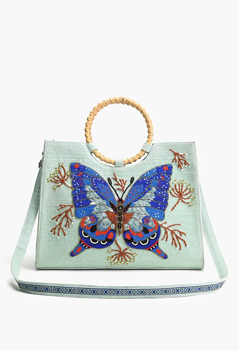 Periwinkle Blue Butterfly Tote sold by America & Beyond
