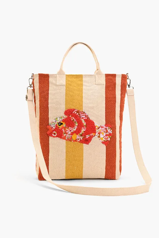 Fish Striped Multipurpose Tote sold by America & Beyond