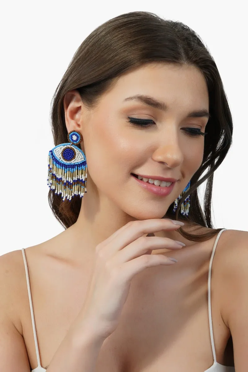 Grecian Nights Evil Eye Earrings sold by America & Beyond product image thumbnail 3