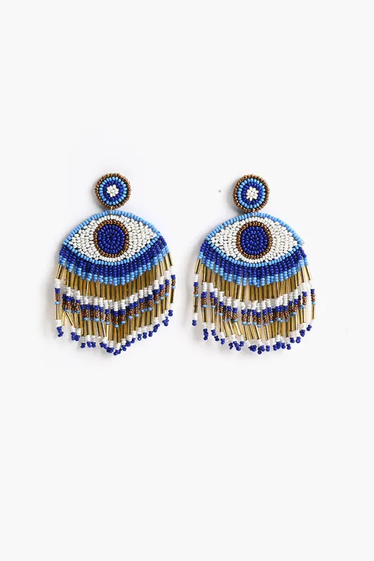 Grecian Nights Evil Eye Earrings sold by America & Beyond