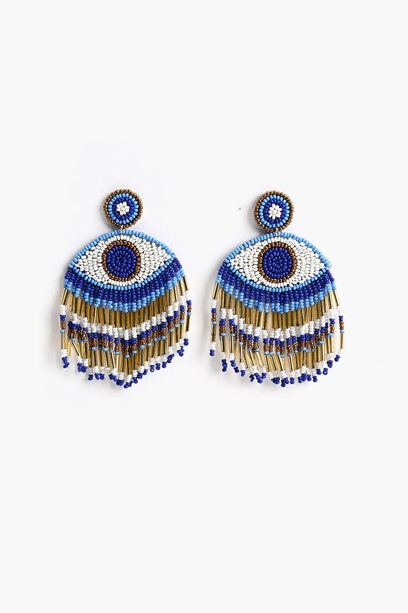 Grecian Nights Evil Eye Earrings sold by America & Beyond