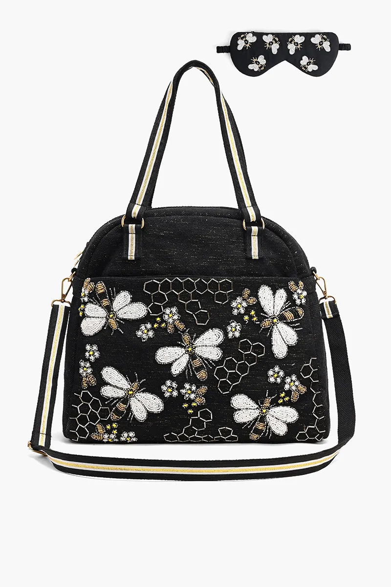 Bee Brave Travel Tote with Eye Mask sold by America & Beyond