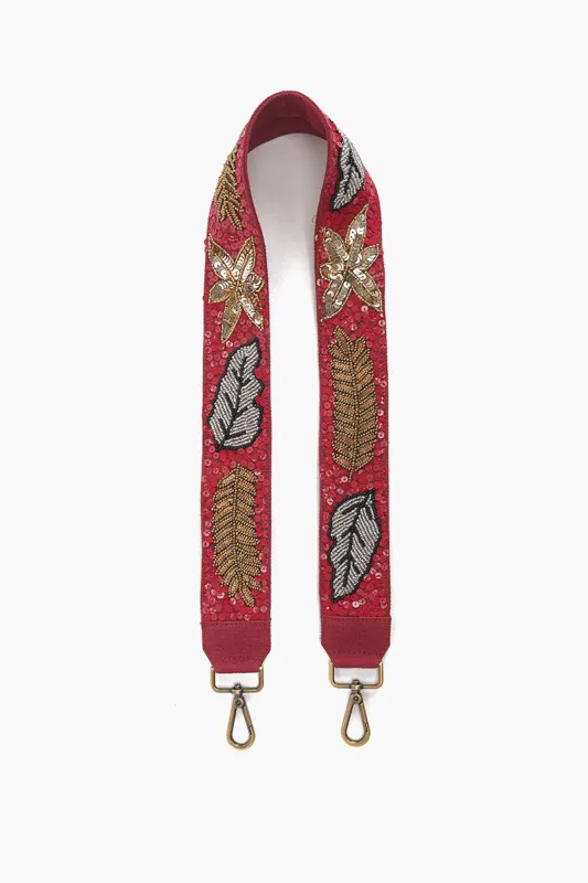 BagStrap Natural-Red Floral sold by America & Beyond