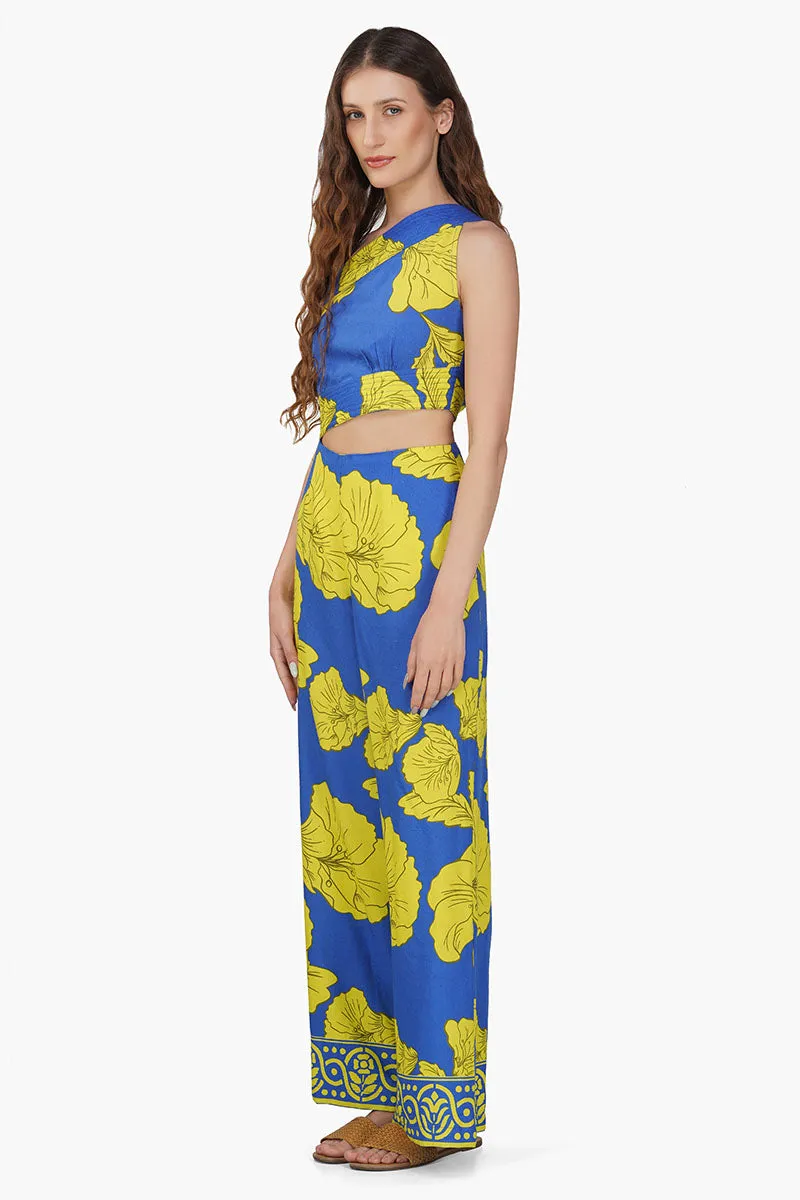 Yellow Daze Printed Jumpsuit sold by America & Beyond product image thumbnail 3