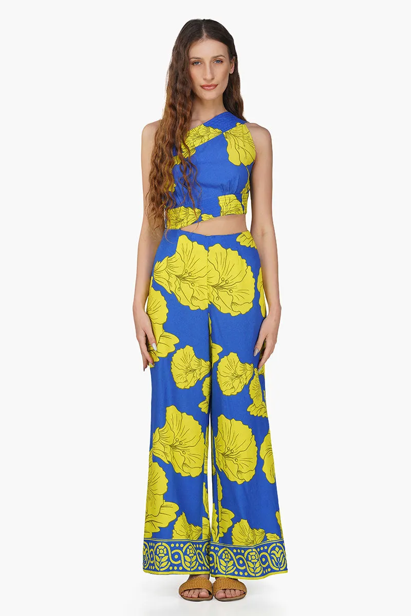 Yellow Daze Printed Jumpsuit sold by America & Beyond
