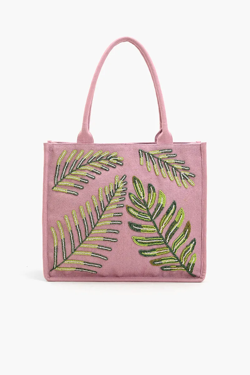 Leaf Embellished Large Book Tote sold by America & Beyond