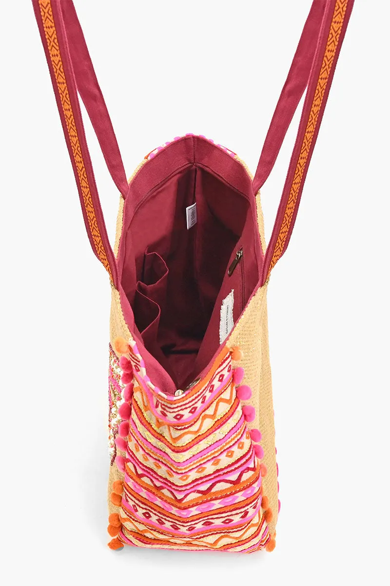 Embellished Shopper Tote Butterfly sold by America & Beyond product image thumbnail 5