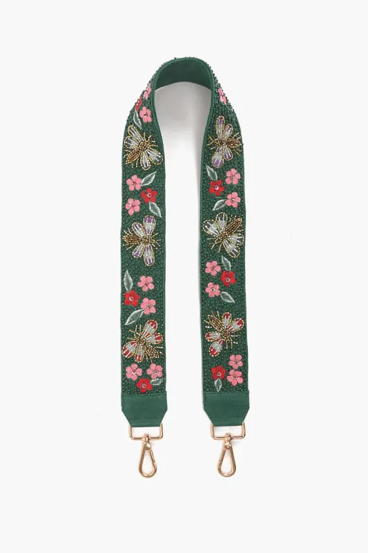 BagStrap Natural-Emerald Bee sold by America & Beyond