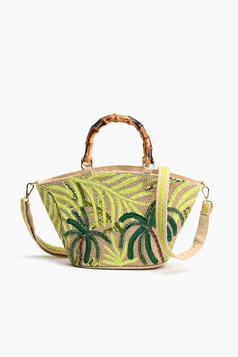 Palm Tree Beaded Mini Tote sold by America & Beyond product image thumbnail 3