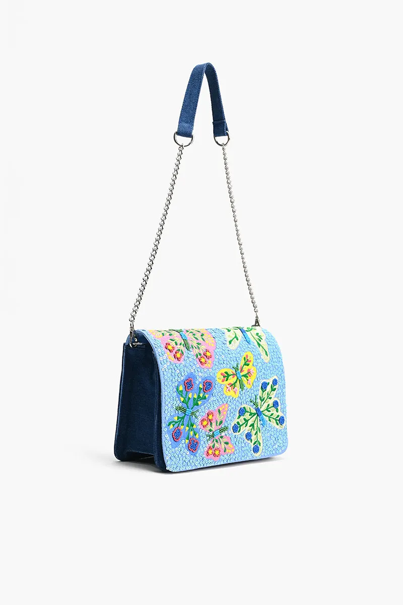 Azure Butterfly Ballet Shoulder Bag sold by America & Beyond product image thumbnail 3