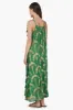 Pine Green Palm Tassel Foil Maxi Dress sold by America & Beyond