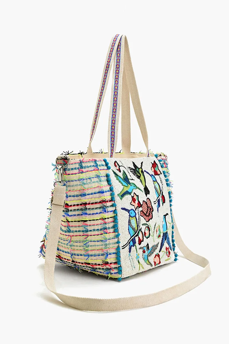 Humming Birds Embellished Tote sold by America & Beyond product image thumbnail 3