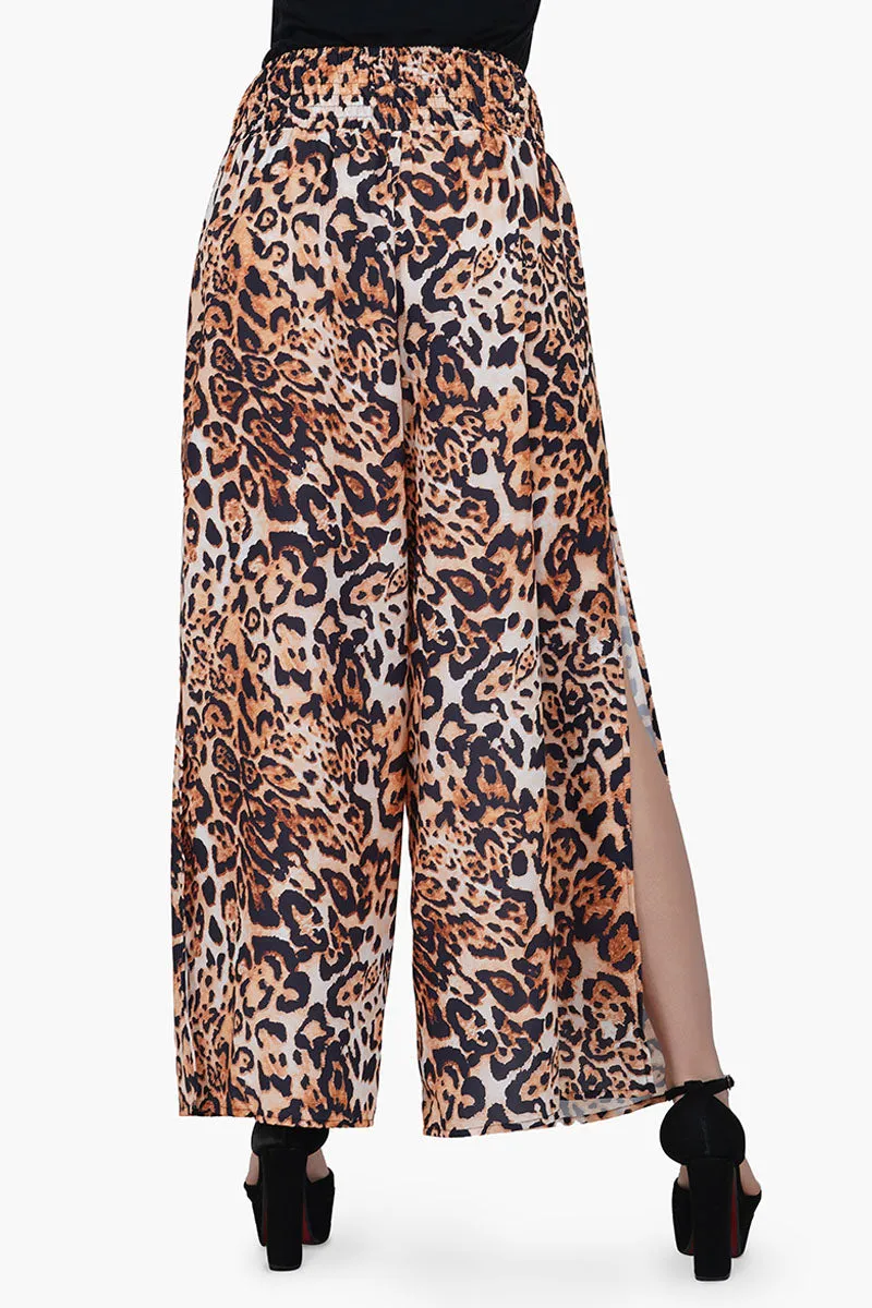 Brown Leopard Pants sold by America & Beyond product image thumbnail 4