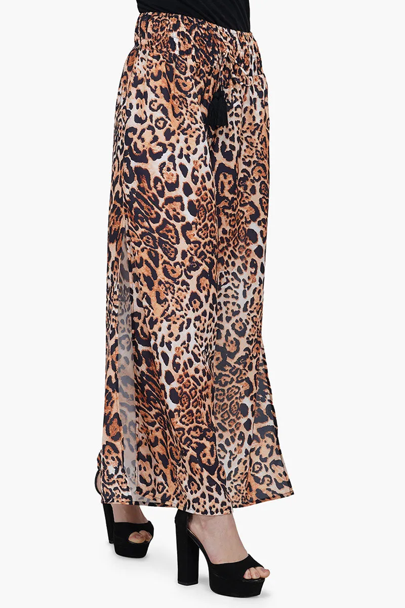 Brown Leopard Pants sold by America & Beyond product image thumbnail 2