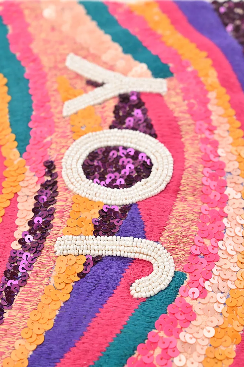 Joy Embellished Wristlet Clutch sold by America & Beyond product image thumbnail 2